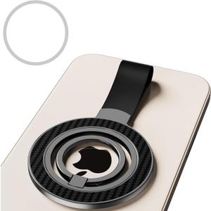 Magnetic Phone Ring Holder,Two-Sided Magnetic Cell Phone Grip Stand Ring Kickstand,360Rotating Finger Stand Compatible for iPhone 16,15,14,13 12 Pro/Max/Plus/Mini,Samsung Galaxy,Twill-Black