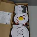 Kidde Smoke Detector, Hardwired with AA BatteryBackup, Interconnectable, LED Warning Lights, 85 dB Alarm, 5-inches, 3-Pack