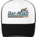 Gulf of Mexico Trucker Hat, EST. 1550 Gulf of Mexico Baseball Cap, Black