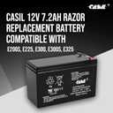Casil Telong TL1272 12V 7.2Ah F2 Replacement Battery CA1272 12v 7.2ah