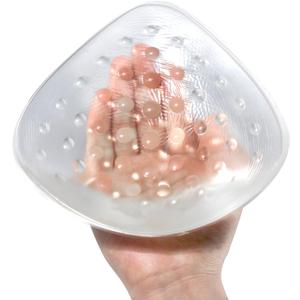 Mastectomy Breast Prosthesis for Swimming,Waterproof Swim Breast Form for Mastectomy Women Concave Bra Pad Inserts(1 Piece) (4#(260g/A+ Cup), Transparent)