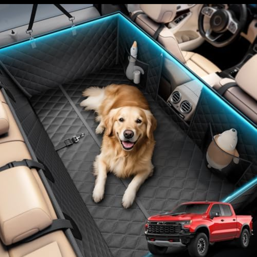 Wigoo Dog Truck Seat Cover for Back Seat, Dog Hammock with Hard Bottom Support (450lbs), Heavy Duty Waterproof Car Bed Extender for 2-4 Large Dogs, Backseat Protector for Truck/SUV, XL Size, Black Wigoo Dog Truck Seat Cover for Back Seat, Dog Hammock with Hard Bottom Support (450lbs), Heavy Duty Waterproof Car Bed Extender for 2-4 Large Dogs, Backseat Protector for Truck/SUV, XL Size, Black