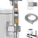 Handheld Bidet Sprayer for Toilet with Water Filter, Stainless Jet Spray for Toilet with Adjustable Pressure, 47in Leak-Proof Hose for Muslim Shower, Feminine Wash, Diaper Cloth Washing (Silver)