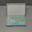 URSKYTOUS Chenille Letter Clear Makeup Bag Nylon Preppy Patch Stuff Cosmetic Bag with Zipper Large Clear Travel Makeup Pouch Transparent PVC Waterproof Toiletry Organizer Storage for Women (Blue)