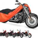 Benlari Upgraded Waterproof Motorcycle Cover Compatible with Sportster, Iron 883, Forty-Eight, Nightster Special, Superlow, Superlow 1200T (87"x37"x50")