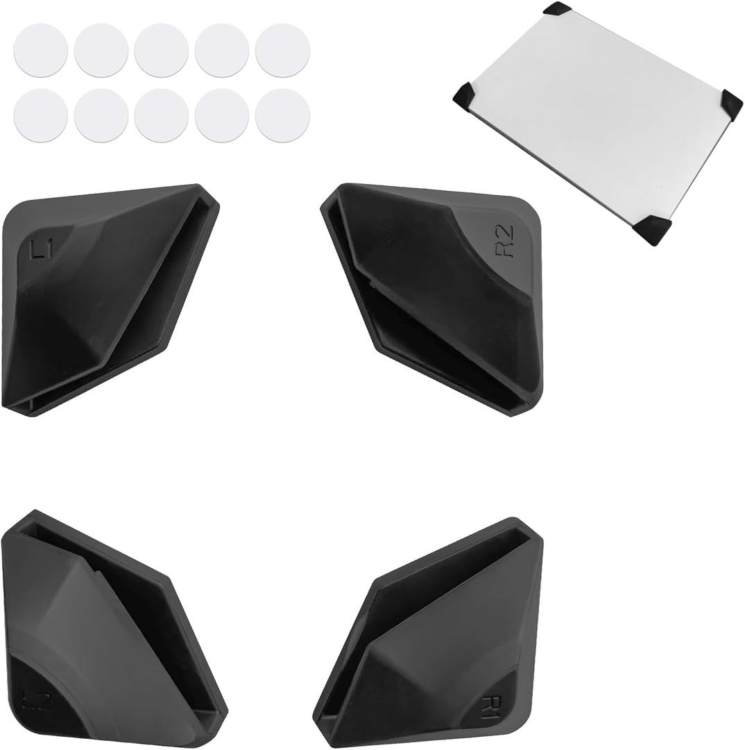 for Starlink Gen 3 Protective Stand Pads Flat Mount Compatiable with Starlink Corner Protection Pads V3 Waterproof (4 Pack) (Black)