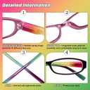 BIENCOOL 5 Pack Reading Glasses for Women - Fashion Spring Hinge Eyeglasses, Ladies Readers