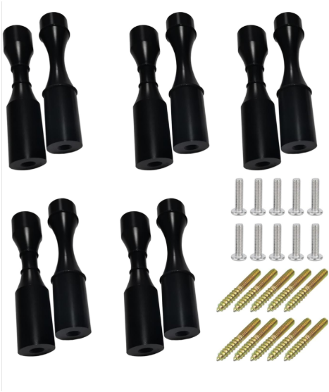 Rack Wall Mounted 5 Bottle Matte Black Metal Vino Pins Single Display Pegs System for Bottles