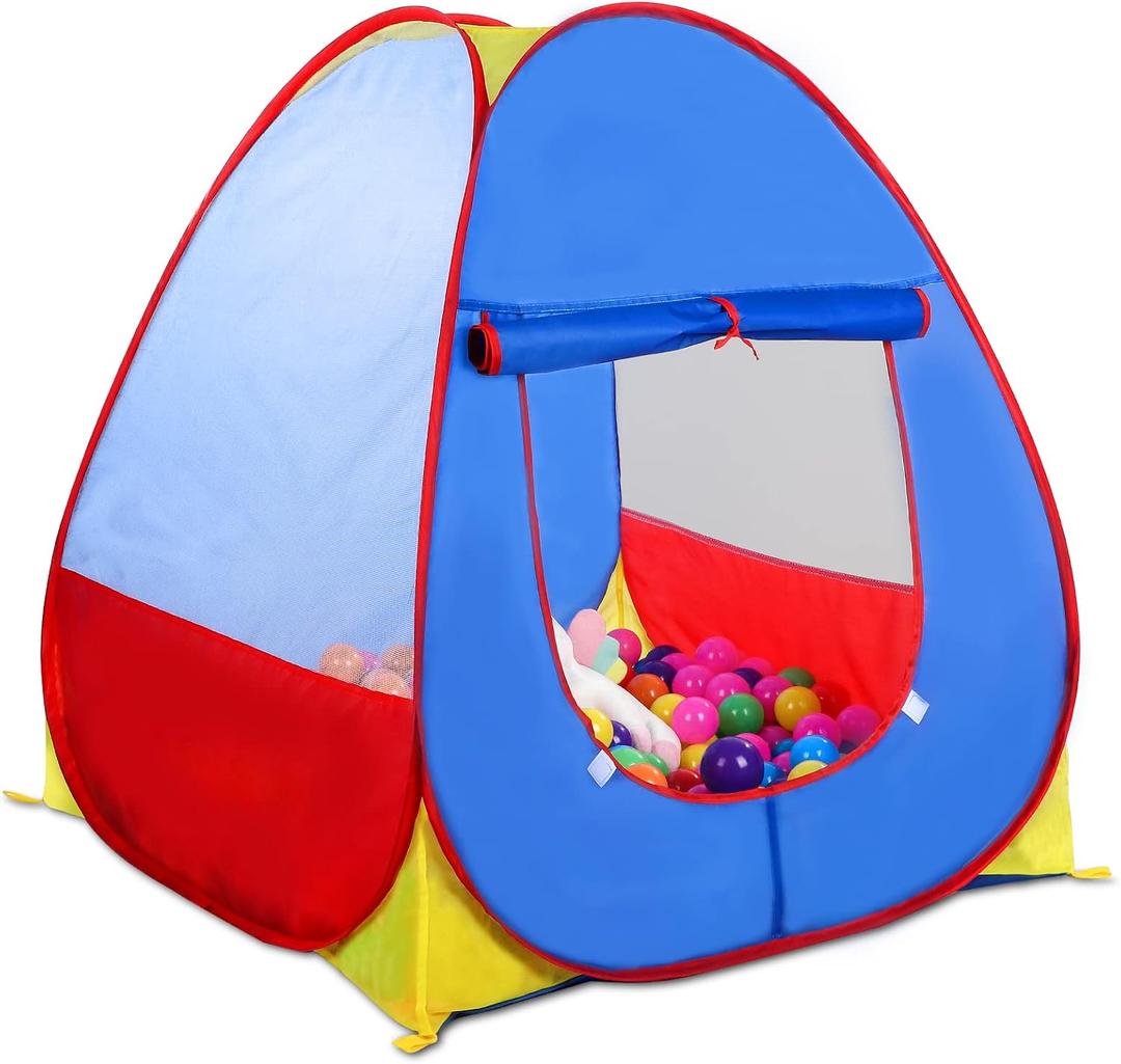 EocuSun Pop Up Playhouse, Ball Pit Kids Play Tent for Indoor & Outdoor, Foldable Play Tent for Kids Girls & Boys (Balls Not Included) (Multicolor), 35 x 34 x 38 inches