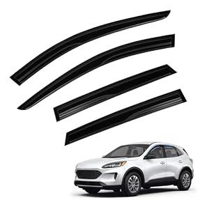 Escape Rain Guards - Window Visors for Ford Escape 2020-2025 2026, Out-Channel Side Window Rain Guards for Escape Accessories, 4PCS, Black, Car Accessories