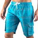 Kanu Surf Men's Echelon Swim Trunks (Regular & Extended Sizes), Flex Aqua, X-Large