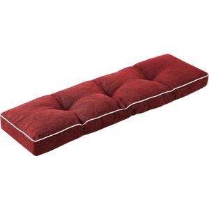 Bench Cushion, 42 x 16 Inch Patio Furniture Cushions with Durable Ties, Soft Memory Foam Bench Cushions for Indoor/Outdoor Furniture with Non-Slip Bottom, Kitchen&Dining, Red