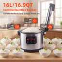 Commercial Rice Cooker & Warmer, Extra Large Rice Cooker, Professional Industrial Grain Cooker with Large Capacity, Easy One-Touch Operation, for Restaurant, Canteen and Hotel