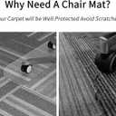 WASJOYE Chair Mat for Carpet, 48" x 60" Office Chair Mat for Carpet, Heavy Duty Chair Mat with Non-Slip Studded for Home and Office Low Pile Carpet, 48" x 60" Rectangle for Carpet