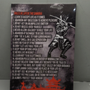 Japanese Samurai Poster Framed Life Rules Poster Vintage Wall Art Quote Artwork Black Inspirational Wall Art Home Decor Framed (16x24 inch) (24L" x 16W")