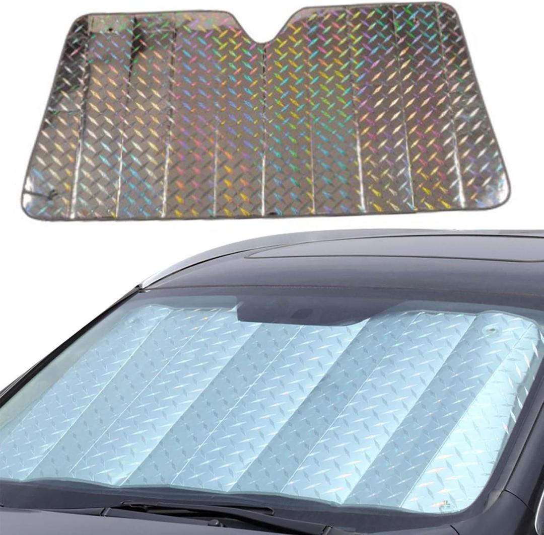 Car Windshield Sun Shade, UV Protection Car Sun Shade, Foldable Front Windshield Protector, 5 Layer Front Screen Sunshade Cover, Carwindow Cover, Auto SunVisor Covers to Keep Vehicle Cool