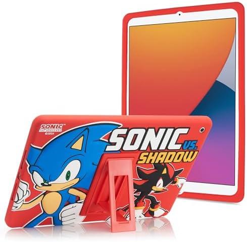 Sonic Kids Case for iPad - 9th Generation iPad, iPad 8th Generation, iPad 7th Generation Case - 10.2 Case 2019/2020/2021 - Tablet Cover with Stand, Shockproof Silicone Protector