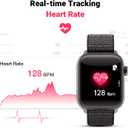 COCO Bluetooth Comfortable Health Monitoring Smartwatch for Seniors  Heart Rate, Body Temperature, Blood Oxygen, Activity Tracking, Medication Reminder, SOS Emergency PERS, Gift