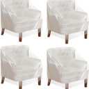Tudomro 4 Pcs Outdoor Plastic Chair Cover Waterproof Armchair Clear Dust Proof Plastic Couch Cover for Furniture Sofa Chair Couch Recliner Furniture Storage and Moving, 37 x 30 x 30 Inch