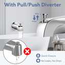 Universal Bathtub Tub Spout with Diverter, Fits 1/2" Slip-Fit Copper Pipe and 1/2" IPS & 3/4" IPS Thread Connections, Bathroom Tub Faucet Replacement with Adapters, PTFE Tape and Hex Wrench (Chrome)