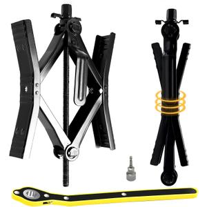 Proud Panda Small Camper Wheel Chock Shaped RV Stabilizer for Travel Trailer,Anti-Move Tire Wheel Chock with Accessories-Pair,Heavy Duty Truck RV Tire Scissor Locking X Chock,Fit for 2 to 10