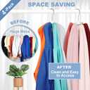 TOPIA HANGER Hoodie Hangers 4-Pack with 6 Wood Balls, 360Swivel Purse Hanger, Scarf Hanger, Closet Hooks, Handbag Organizer, Bra Hanger, Accessory Organizers for Scarf, Tanktop, Hat, Hoodie CT57W