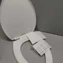 Bemis 7300SLEC Slow Close Toilet Seat, Easy Clean Hinges and Durable Plastic Seat, Made in USA, Elongated, White