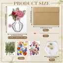 Dunzoom 30 Set DIY Wedding Greeting Cards with Envelopes Wedding Thank You Dried Flowers Pressed Flower Cards Handmade Card Set with Wax Seal 150 Pcs Dried Flowers Notes Gifts for Women Birthday