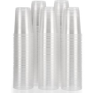 Clear Plastic Party Cups - 100 Pack, 8 Oz Each