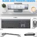 Wireless Keyboard and Mouse Combo, Full Size Keyboard and Mouse, Long Battery Life, Optical Mouse, 2.4G Lag-Free Cordless Mice Keyboard Set Ultra Slim Design for Computer, Laptop, PC, Mac, Windows