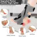 Upgraded Plantar Fasciitis Night Splint, 3 Adjustable Straps Plantar Fasciitis Relief Braces for Achilles Tendonitis, Foot Drop & Heel Spur Pain Relief Day & Night (Elephant Grey)
