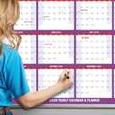 Wall Calendar 2026-32" x 48" Dry Erase Calendar for Wall, 12 Monthly Calendar From Jan to Dec, Reversible, Double Laminated 2026 wall Calendar, Extra Large Wall Calendar for Home Kitchen Office