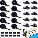 BOXOB 18pcs Pool Solar Cover Reel Attachment Kit, Includes 6 Solar Reel Blanket Straps with Hooks, 6 Swimming Pool Cover Clips & 6 Touch Fasteners Universal Accessories