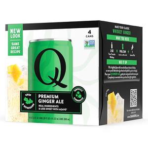 Q Mixers Premium Ginger Ale, Premium Cocktail Mixer Made with Real Ingredients, 7.5 Fl oz, 2 Pack, BB 11/2025