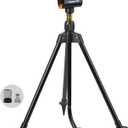 Melnor 65178AMZ MiniMax Turbo Oscillating Sprinkler on Tripod, 4000 sq. ft., 4-Way Adjustable, Quick Connect Bundle, Black, Yellow