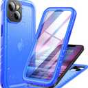 Cozycase Compatible with iPhone 14 Waterproof Case - Full Body Shockproof Dustproof Dropproof Built in Screen Protector Rugged Waterproof Case for iPhone 14 6.1 Inche Blue