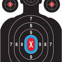 Heavy Duty Shooting Targets Paper - Targets for Shooting Range - Indoors & Outdoor Targets for Shooting Rifle - Range Targets for Pistol Shooting - Handgun Shooting Range Accessories. (BLACK)