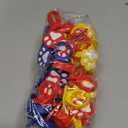 Teenyyou 48 Pcs Paw Dog Cupcake Rings Toppers Decorations Orange Blue Red Yellow Paw Dog Theme Birthday Cupcake Rings Decorations for Puppy Baby Shower Party Supplies(Bright Colors)