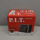 P.I.T. Mini Black Tool Box, Portable 5-Drawer Micro Roll Cab Steel Stackable Tool Box with Liner, Black Small Tool Case for Tools Storage and Organizers, Home DIY