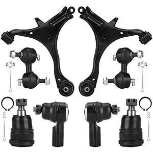 Front Lower Control Arm Suspension Kit Fit for Honda Civic 2001 2002 2003 2004 2005 (Not for SI Models), with Ball Joints Sway Bars Outer Tie Rods - 8pcs