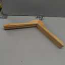 TOPIA HANGER Rubber Wood Hangers, Wooden Clothes Hangers with Rotatable Black Hook and Smooth Cut Nothces, Set of 10 Durable and Slim Hangers for Coats, Suits, Jackets, Sweaters, Dresses - CTS01N