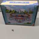 Electric Toddler Train Set Toy, Battery Powered Railway Train Track Toy Playset for Kids Ages 3 4 5, Boys and Girls