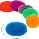Blulu Plastic Dish Scrubbers for Dishes Pot Round Nylon Pad, Mesh Scouring Non Scratch Pads(Rainbow Colors,30 Pieces)