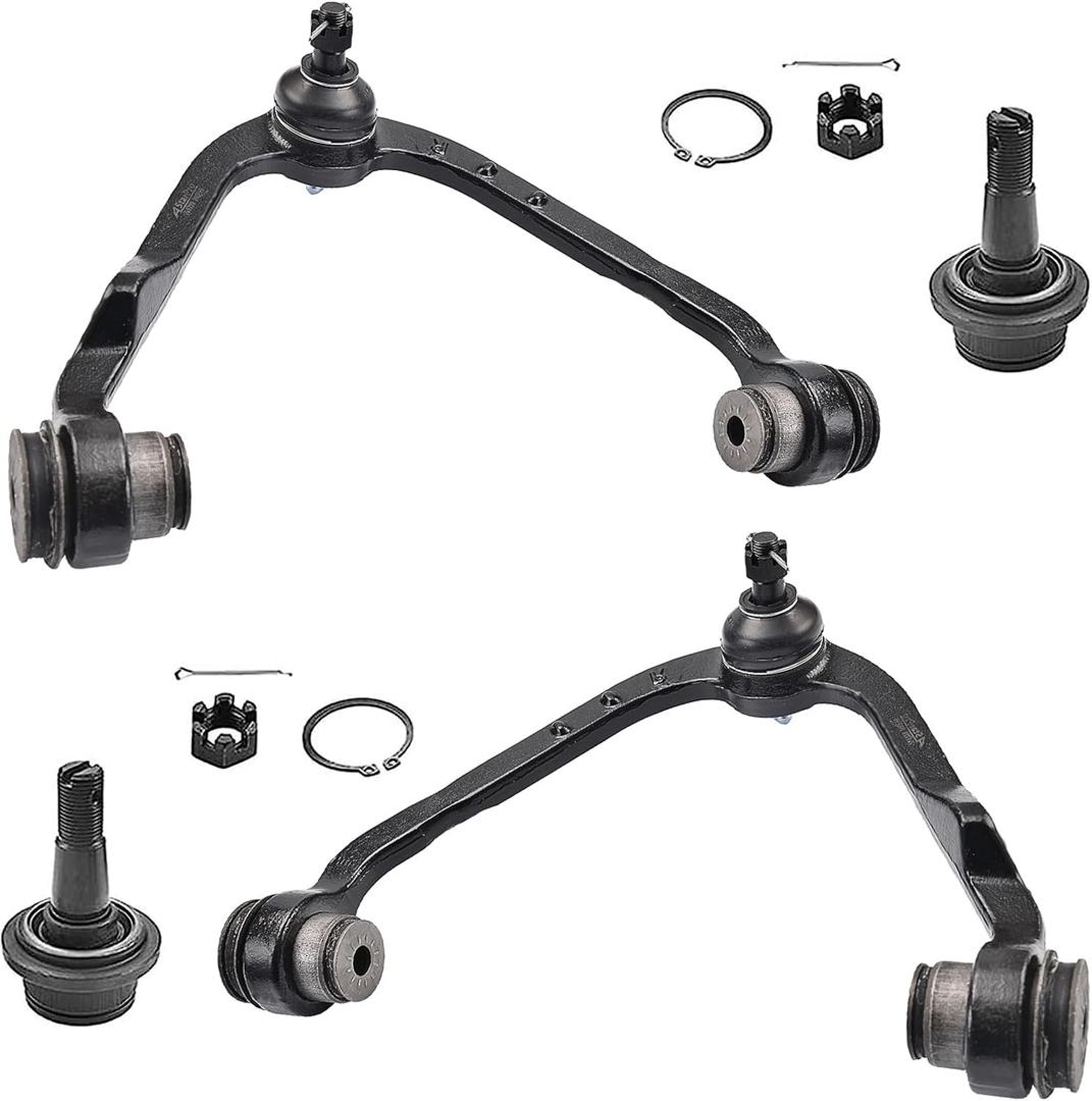 ASTARPRO 2WD 4pcs Front Upper Control Arm + Lower Ball Joint Compatible with Ford F-150 F-250 Expedition Lincoln Navigator Blackwood K8726 K8728 K8695