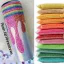 Big Pack 4mm 25000PCS Resin Rhinestone Flatback Round AB Jelly Color Rhinestones for Nail Art, Bottles, Makeup Clothes Shoes Cup DIY Crafts Supplies (49 Yellow AB)