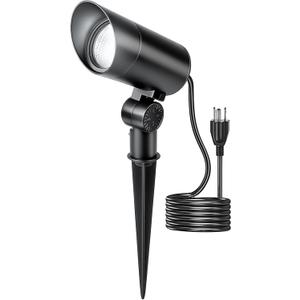 HIBOITEC 1 Pack 30W Outdoor LED Spotlight 120V 3000LM 5000K Spot Lights Waterproof Landscape Lighting for Flag Pole Tree Statue, 5.9 FT Cord with Plug (Daylight White)
