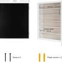 TJ.MOREE Sunglasses Organizer Storage Wall Mounted: 13 x 15.6 inches Eyewear Display Case Rustic Wood Eyeglasses Holder Large Glasses Storage Box,White