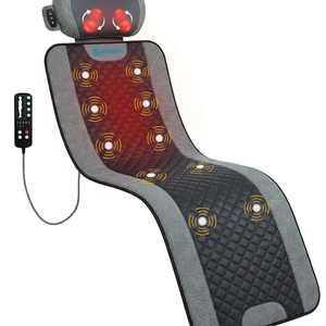 COMFIER 10-Motor Vibration Massage Mat with Detachable Shiatsu Neck Pillow - Full Body Heating Massage Pad, 5 Modes & 3 Intensities, Auto Shut-Off, Home Relaxation