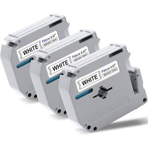 M-K231 12mm Replacement for Brother M Tape 0.47'' White M-K231s MK231 Label Tape Compatible with Brother Ptouch PTM95 PT-90 PT-70 PT-65 PT-60 PT-45 Label Maker (NOT for PTD210 PTD220, NO TZe TZ Tape) (Black on White)