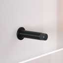 HOMOTEK 5 Pack Heavy Duty Solid Rigid Door Stops Bumper Sound Dampening Door Stoppers with Soft Rubber Tip, Zinc Die Cast DoorStops Wall Protector 2.8" DoorStoppers, Black